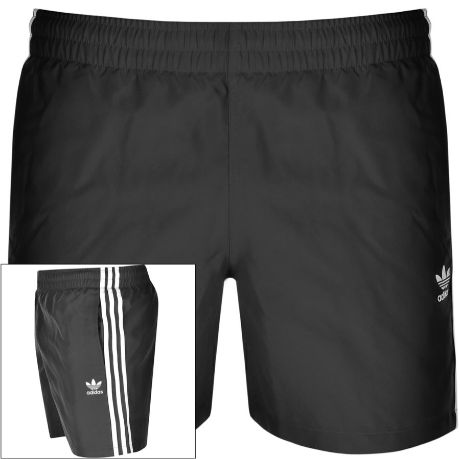 Alternative Image for Productadidas Originals 3 Stripes Swim Shorts Black1